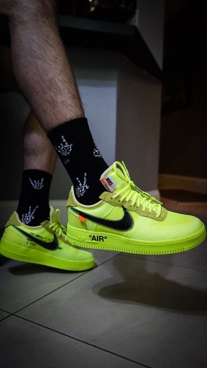 off white volt af1 on feet