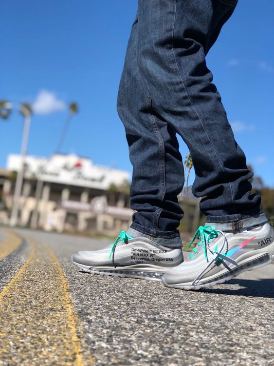 air max 97 off white on feet