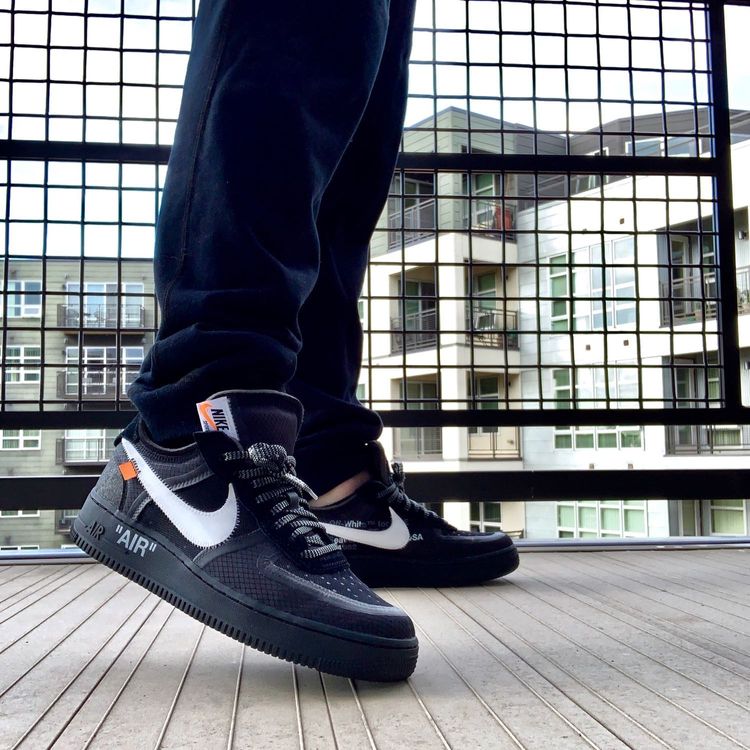 off white x air force 1 low black