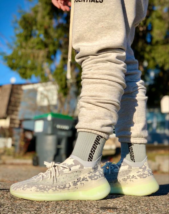 analog yeezy 380 on feet