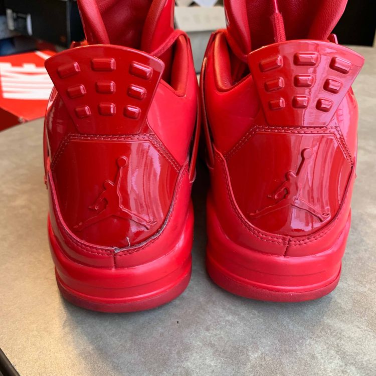 red leather jordans