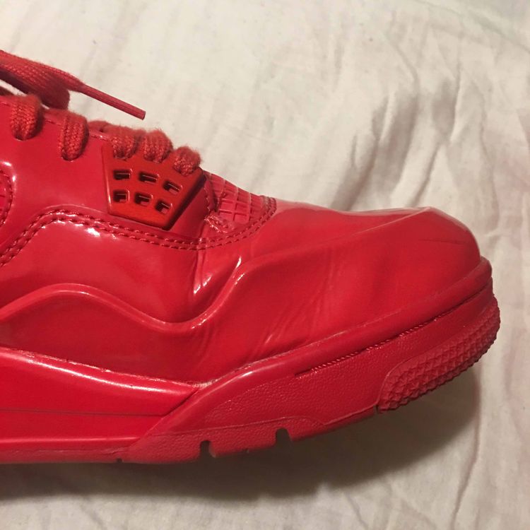 red leather jordans