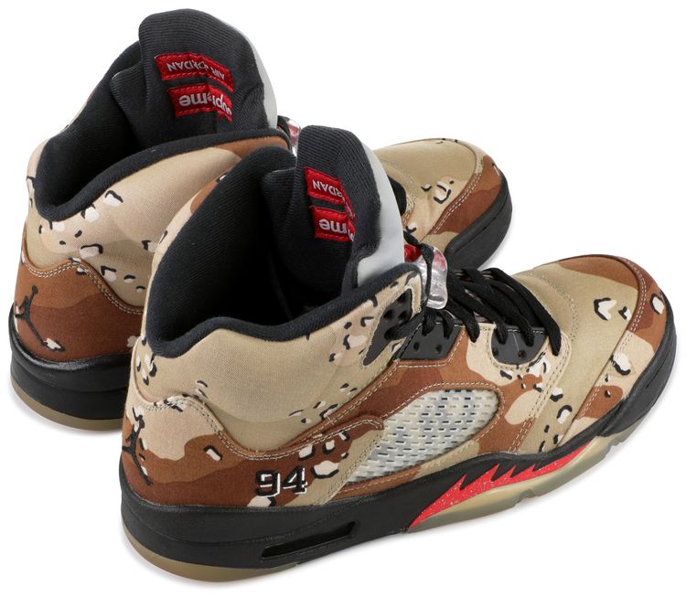 Supreme x Air Jordan 5 Retro 'Desert Camo' - Air Jordan - 824371 201 | GOAT