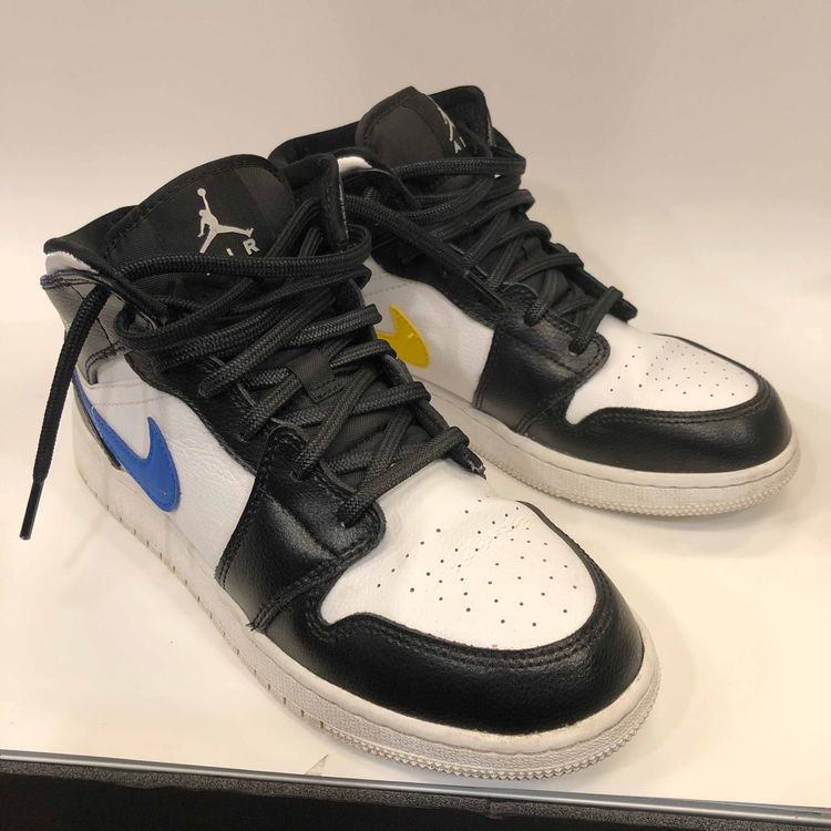 jordan 1 mid multicolor swoosh gs