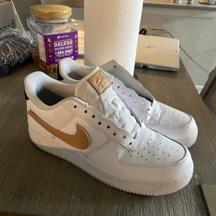air force 1 with tan swoosh