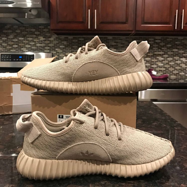 tan yeezy sneakers