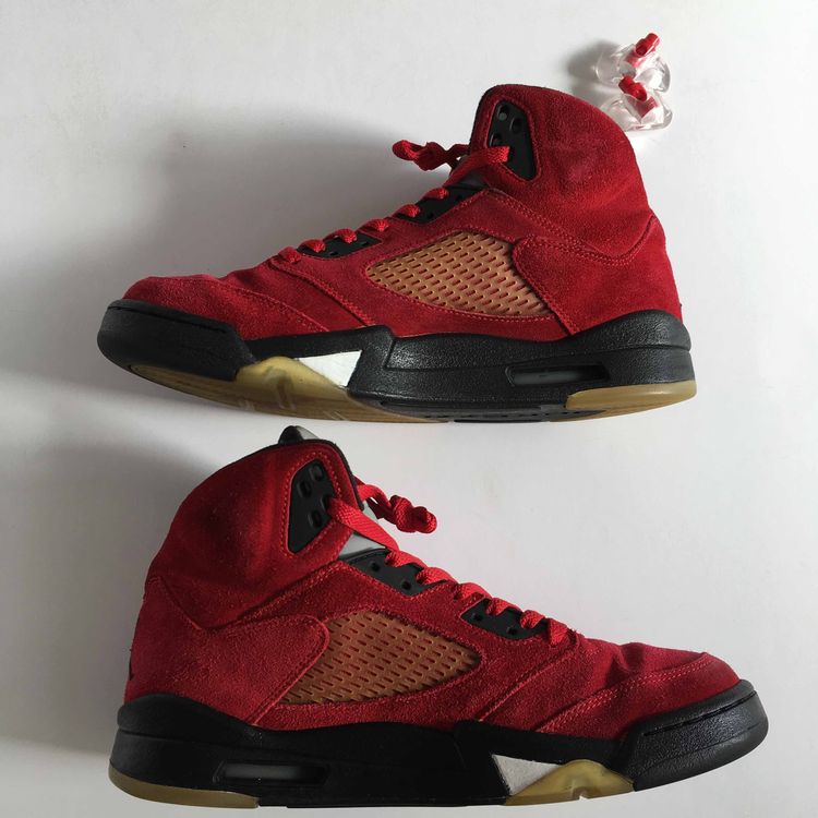 raging bull red suede