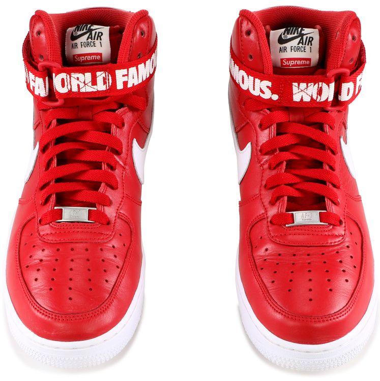 Supreme x Air Force 1 High SP 'Red' - Nike - 698696 610 | GOAT