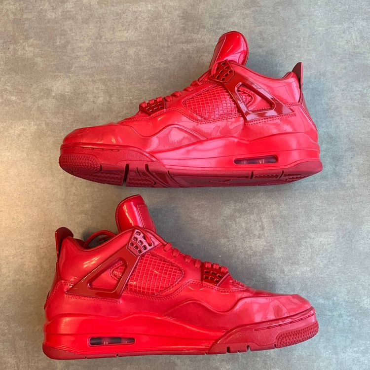red leather jordans