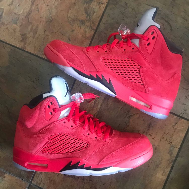 red and tan jordans