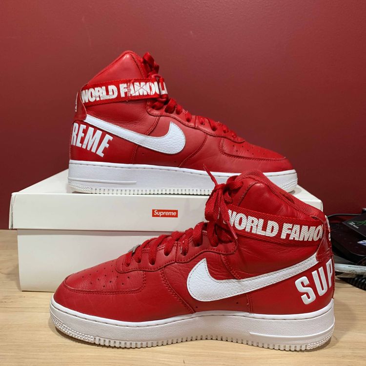 supreme air force 1 red