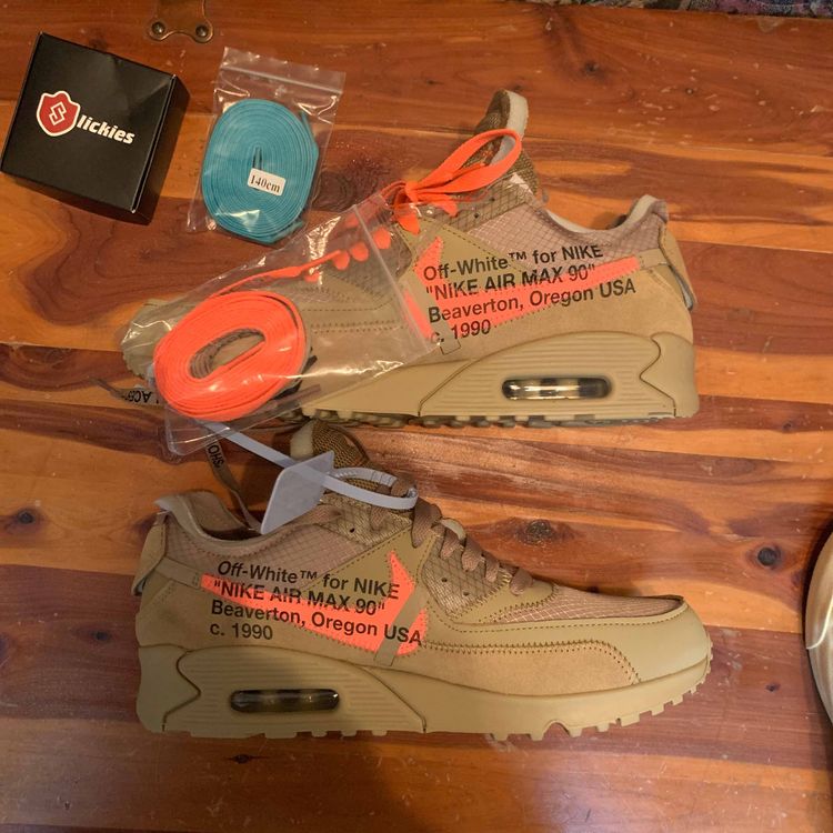 what laces come with off white air max 90 desert ore
