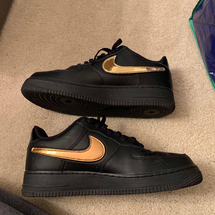 Air Force 1 Low '07 LV8 'Removable Swoosh - Black Gold' - Nike - CT2252 001  | GOAT