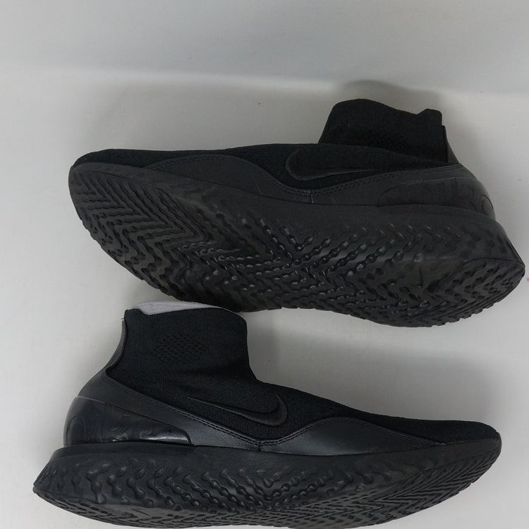 rise react flyknit triple black