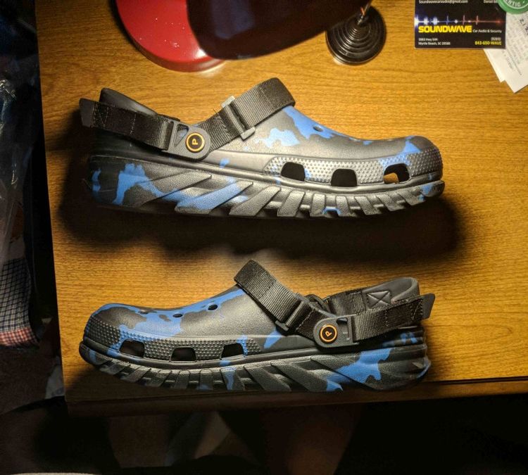 Post Malone x Duet Max Clog 'Blue Camo' Crocs 206542 001 GOAT