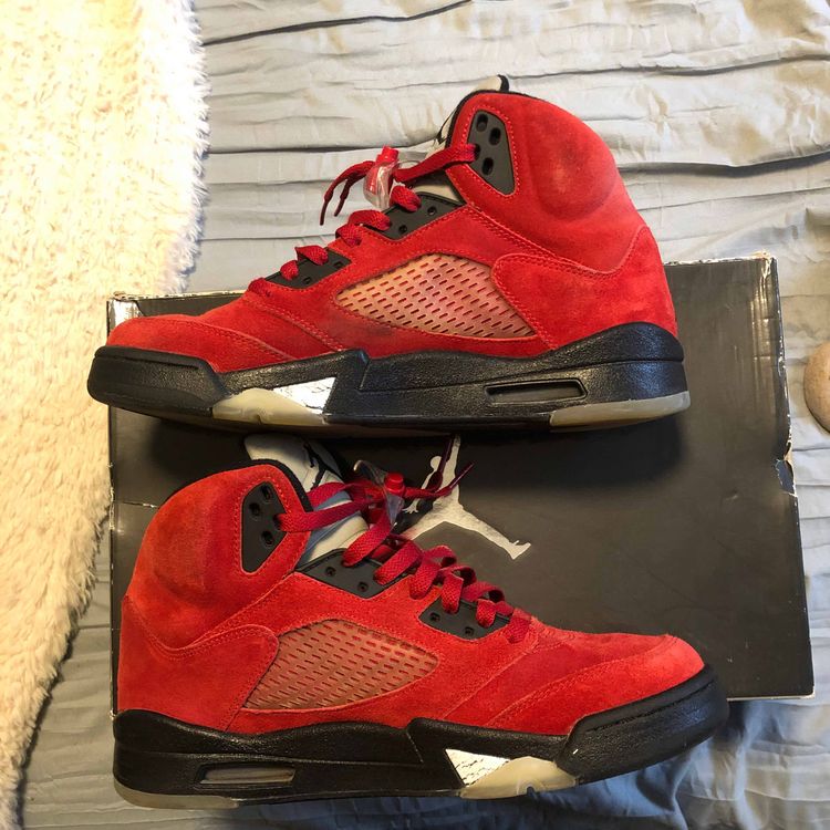 raging bull red suede