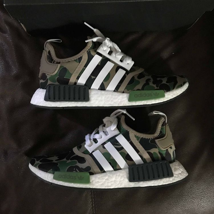 A Bathing Ape x NMD_R1 'Olive Camo' - adidas - BA7326 | GOAT