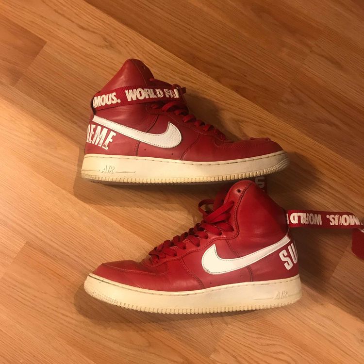 supreme air force 1 red