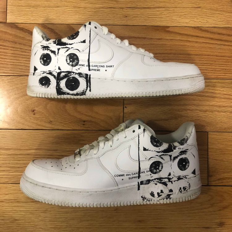 Comme des Garçons x Supreme x Air Force 1 Low 'Eyes' - Nike - 923044 ...