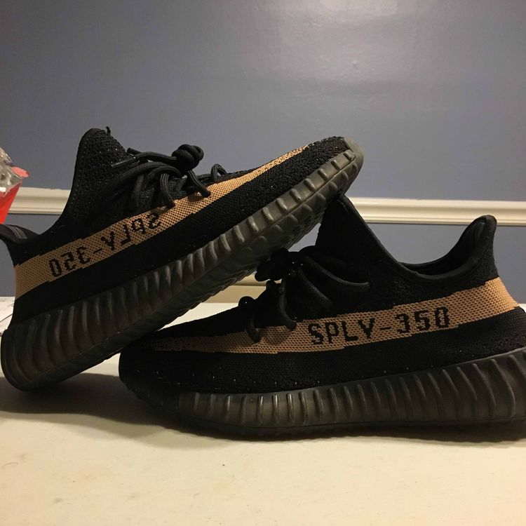 yeezy copper on feet