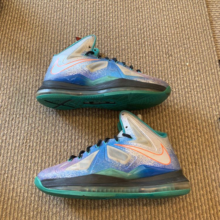 lebron 10 pure platinum on foot