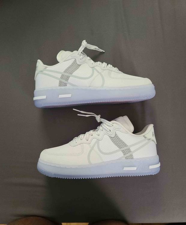 air force 1 react white ice goat