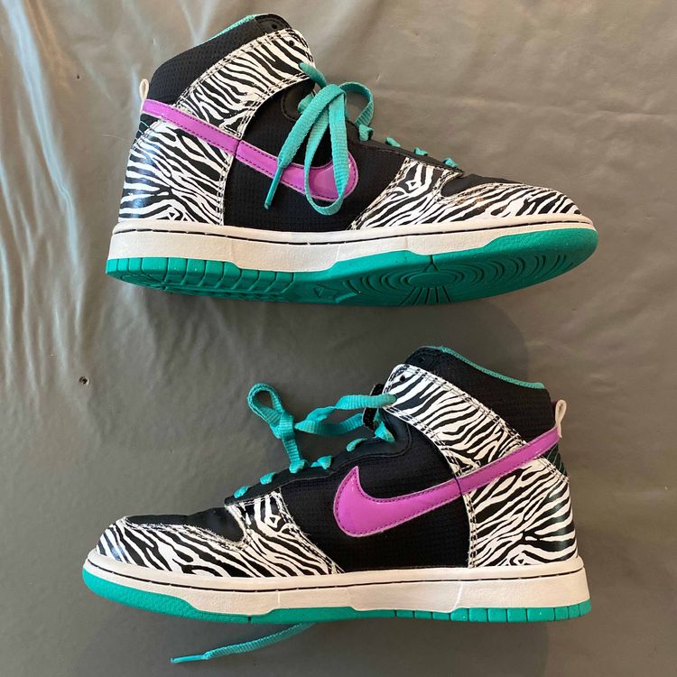 nike zebra dunks high