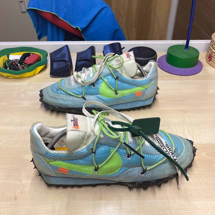 off white waffle racer vivid sky