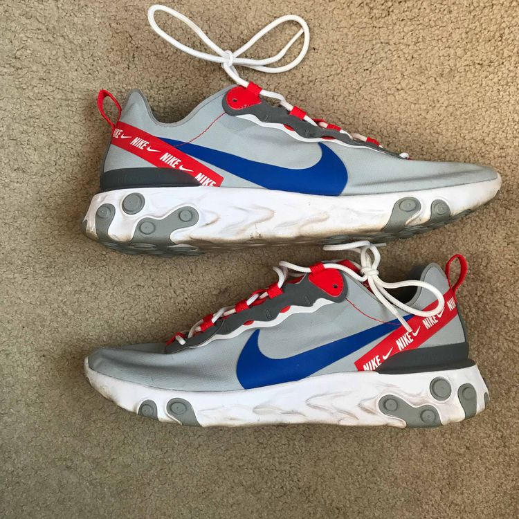 nike react element 55 grey royal red