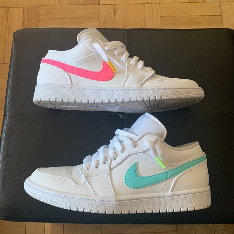 jordan aj 1 low white multi