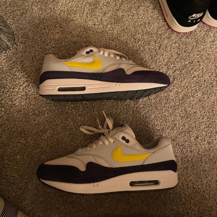 Nike Air Max 1 White/Tour Yellow-Blue Recall - AH8145-105 | Sneaker District
