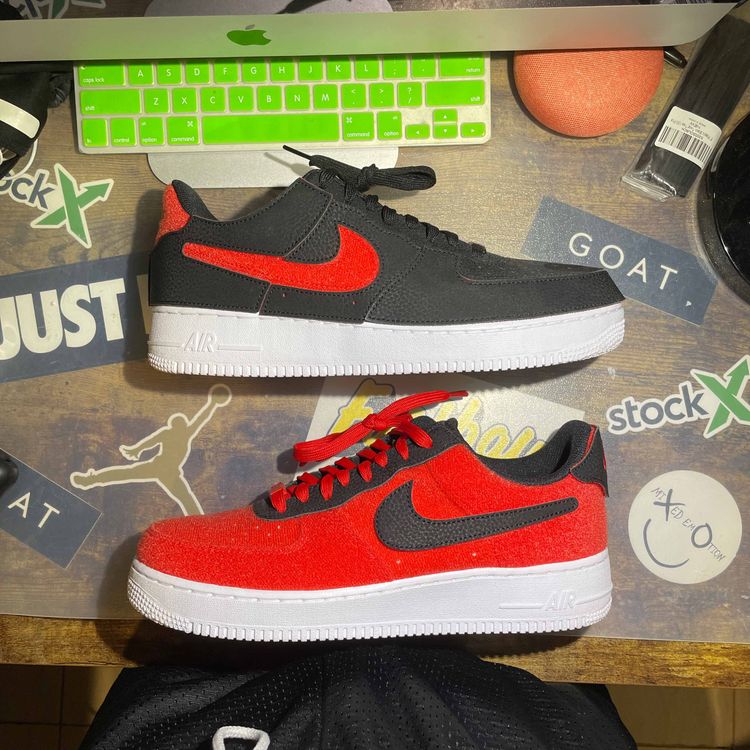 Air Force 1/1 Low 'Black Chile Red' - Nike - DD2429 001 | GOAT