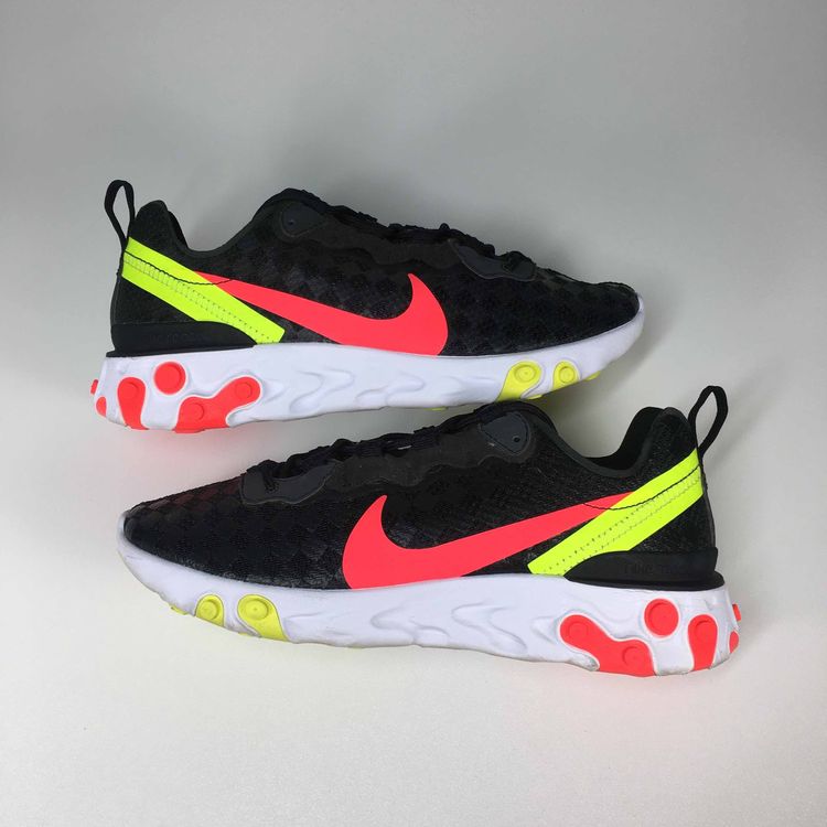 nike react element 55 black crimson volt