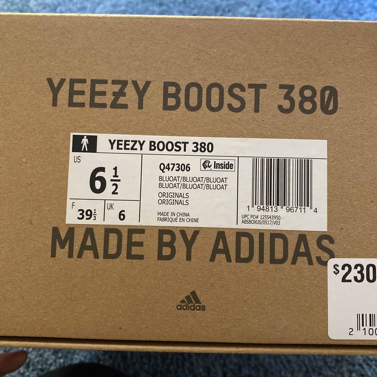Yeezy Boost 380 'Blue Oat Non-Reflective' - adidas - Q47306 | GOAT