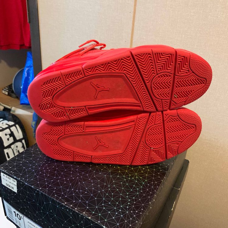 red leather jordans