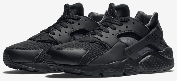 nike huarache run gs black