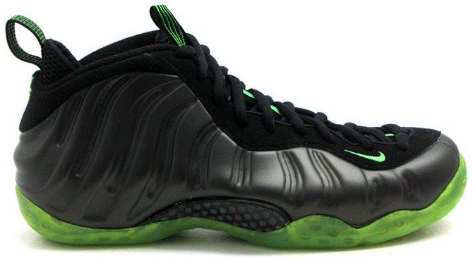 lime green and black foamposites