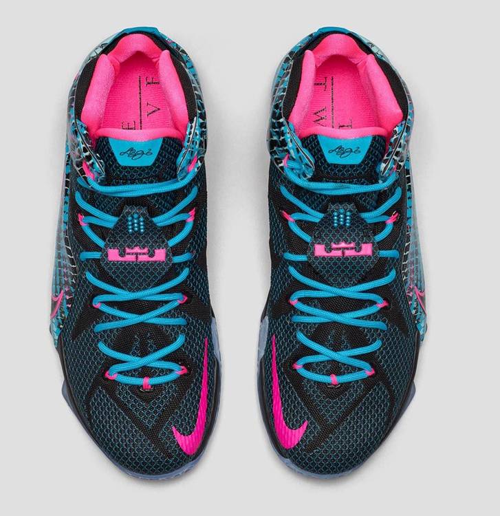 lebron 12 pink and blue