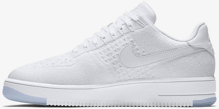 air force flyknit low white