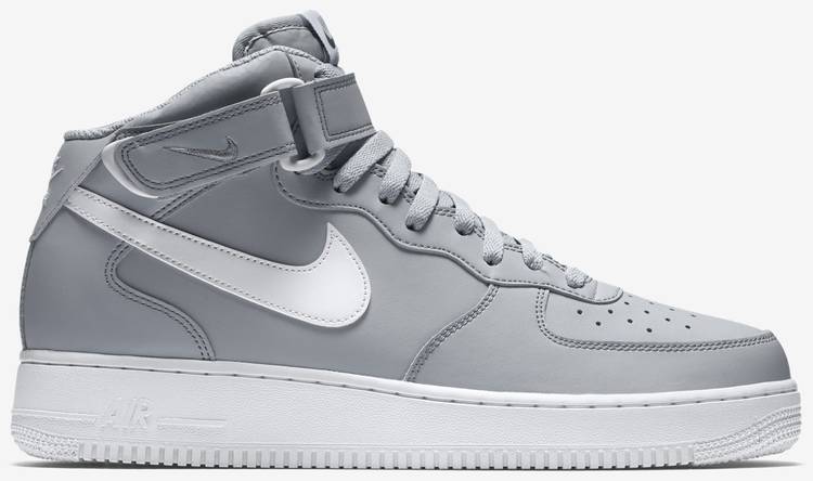 nike air force 1 mid wolf grey white