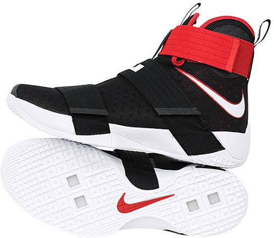 LeBron 10 Soldier 'Black Red' - Nike - 844374 016 | GOAT