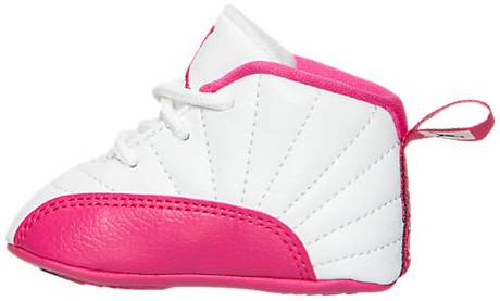 pink and white infant jordans