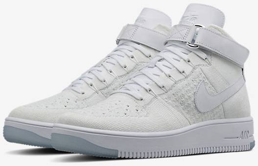 air force 1 flyknit mid white