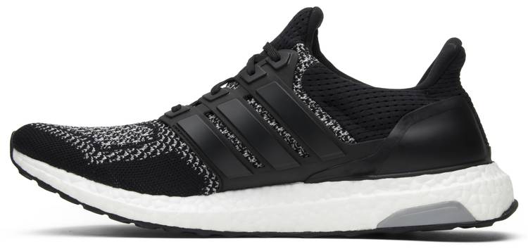 adidas ultra boost black and white reflective