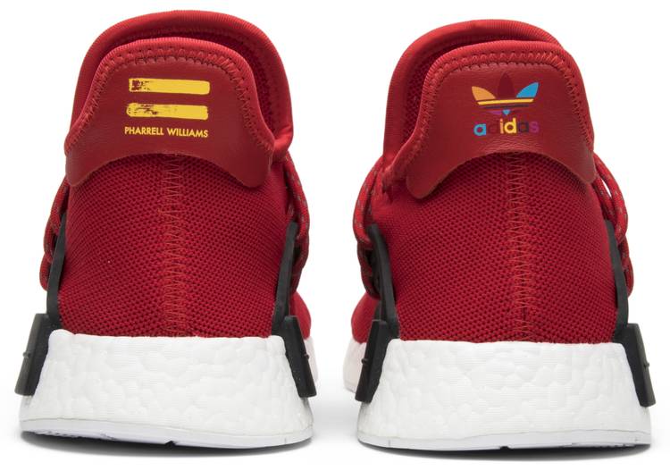 human race shoes red and black