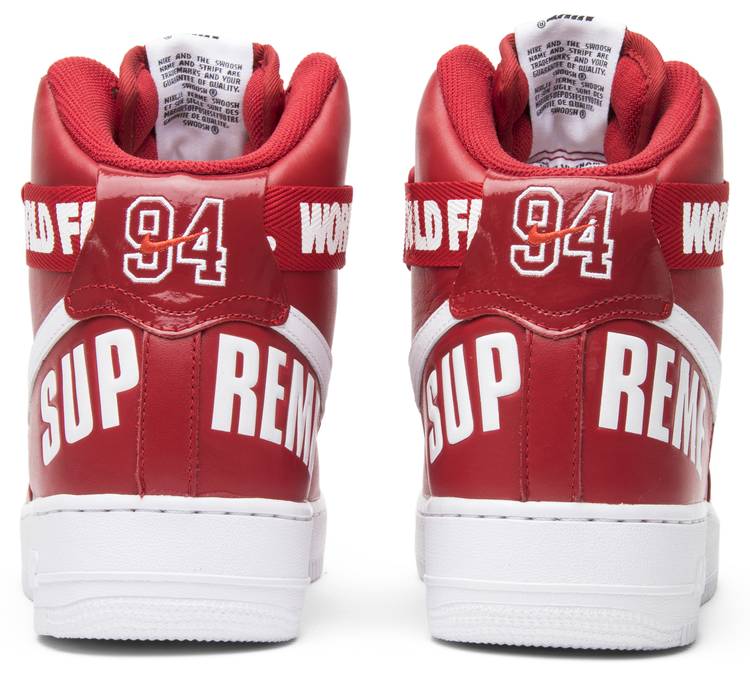 air force 1 high supreme world famous red