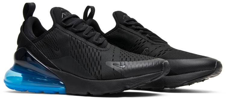 air max 270 black with blue bubble