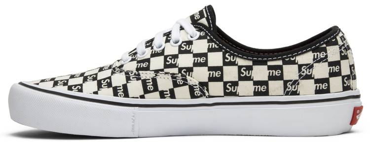 Vans Supreme x Authentic Pro 'Checkered Black' Mens Sneakers - Size 12.0