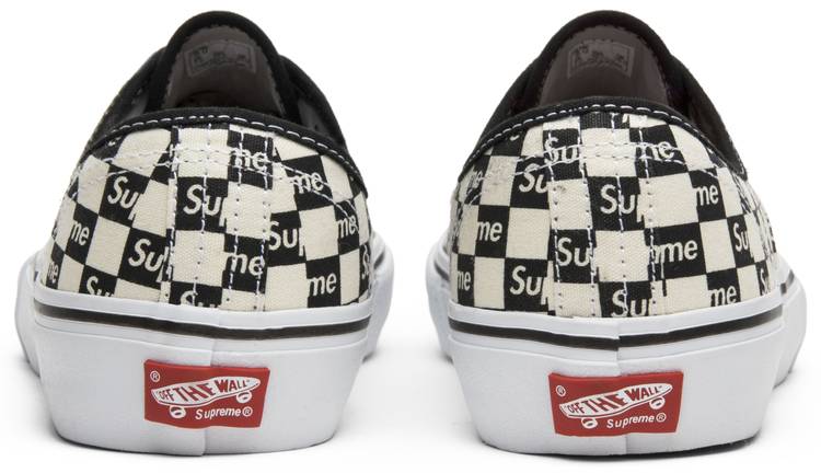 Vans Supreme x Authentic Pro 'Checkered Black' Mens Sneakers - Size 12.0
