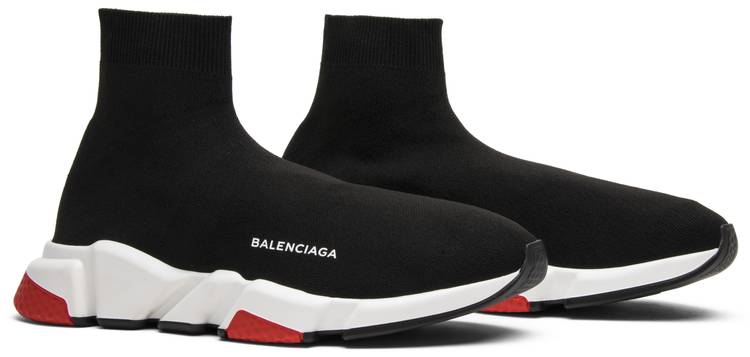 balenciaga speed trainer black and red